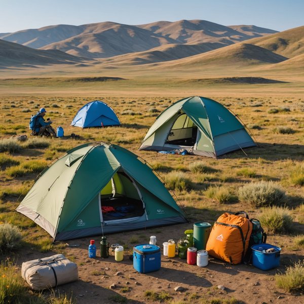 Quels sont les équipements indispensables pour un camping en région de steppe en été?