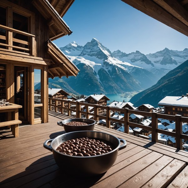 Quels sont les meilleurs chalets en Suisse pour des vacances de ski avec des cours de fabrication de chocolat?